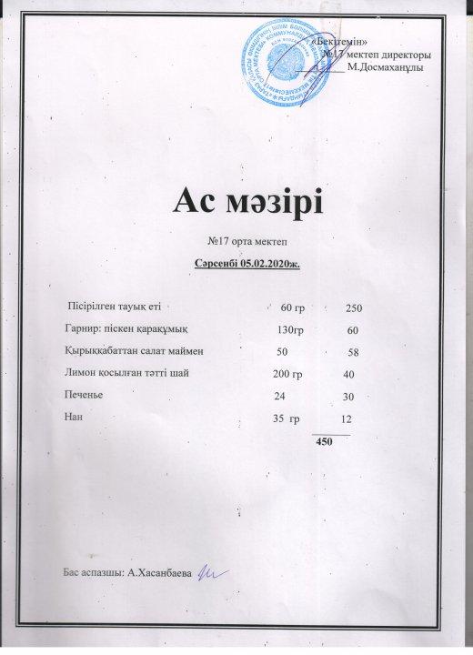 Ас мәзірі