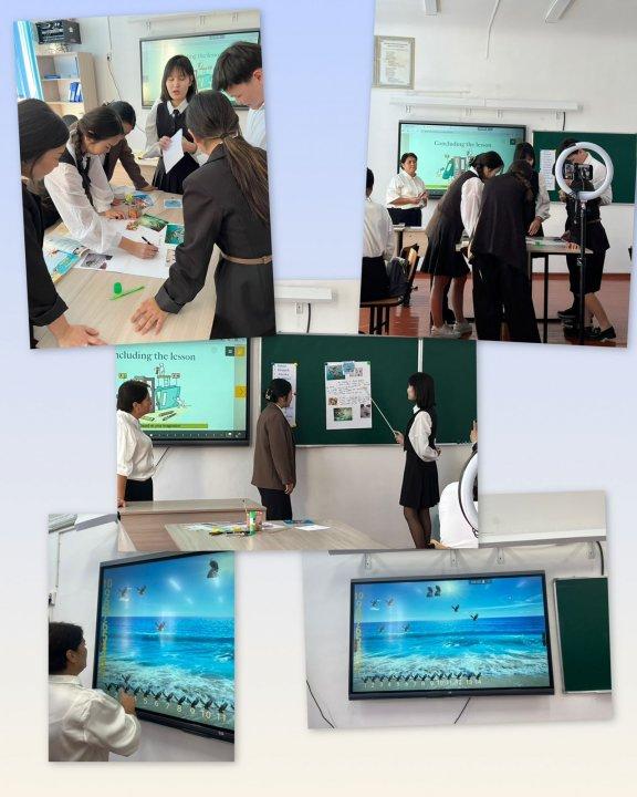 «Saving the sea turtles» тақырыбында ашық сабақ өткізді.